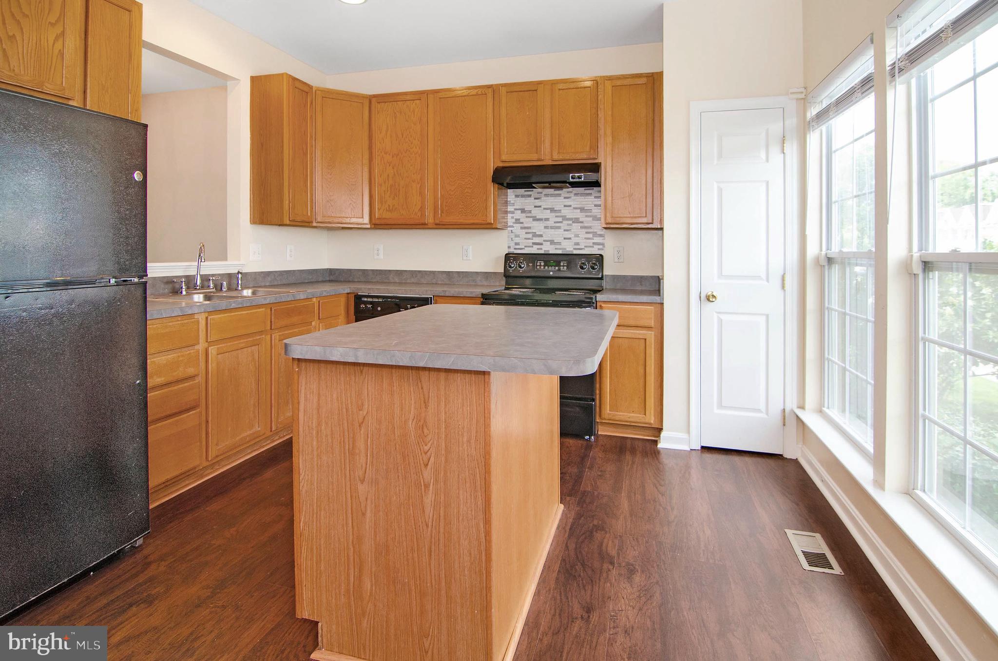 walk into a spacious kitchen
