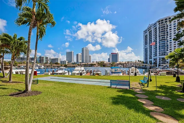 a view of a city from a living room