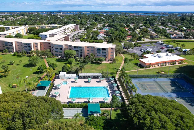 an aerial view of multiple house
