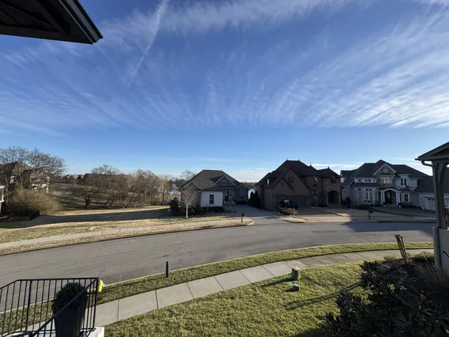 a view of a lake with a mountain in the background