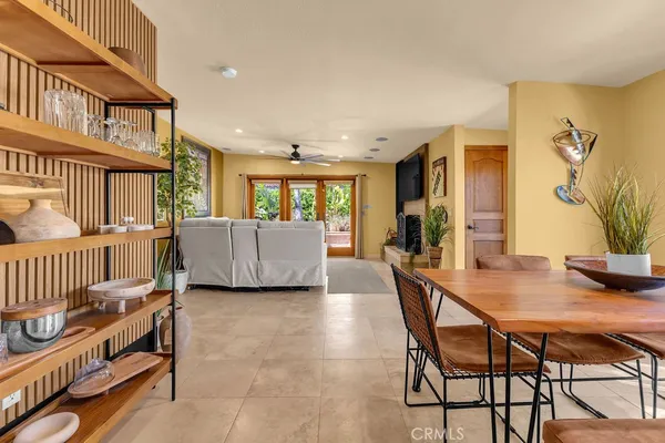 a living room with furniture and a couch