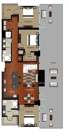 a picture of a kitchen with appliances and cabinets