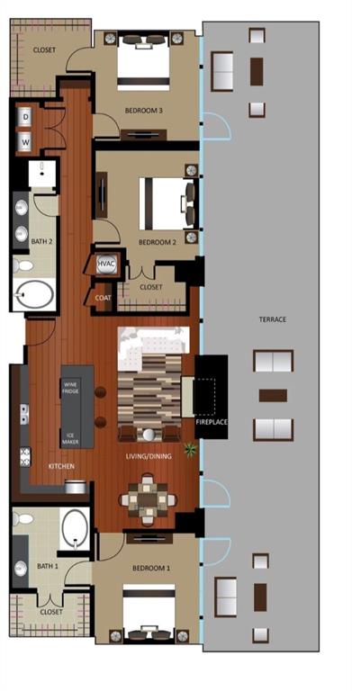 a picture of a kitchen with appliances and cabinets