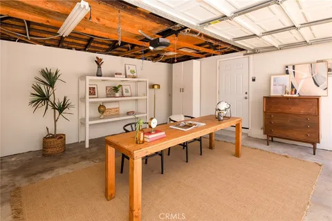 a view of a garage