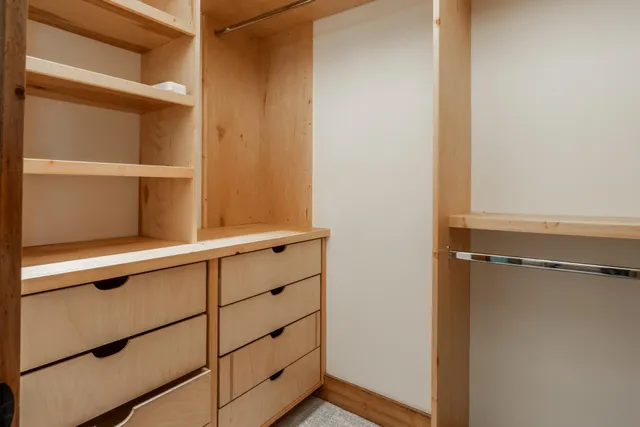 a close view of closet