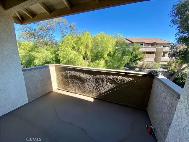 a view of balcony with mountain view