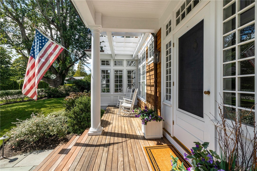 Inviting entrance porch