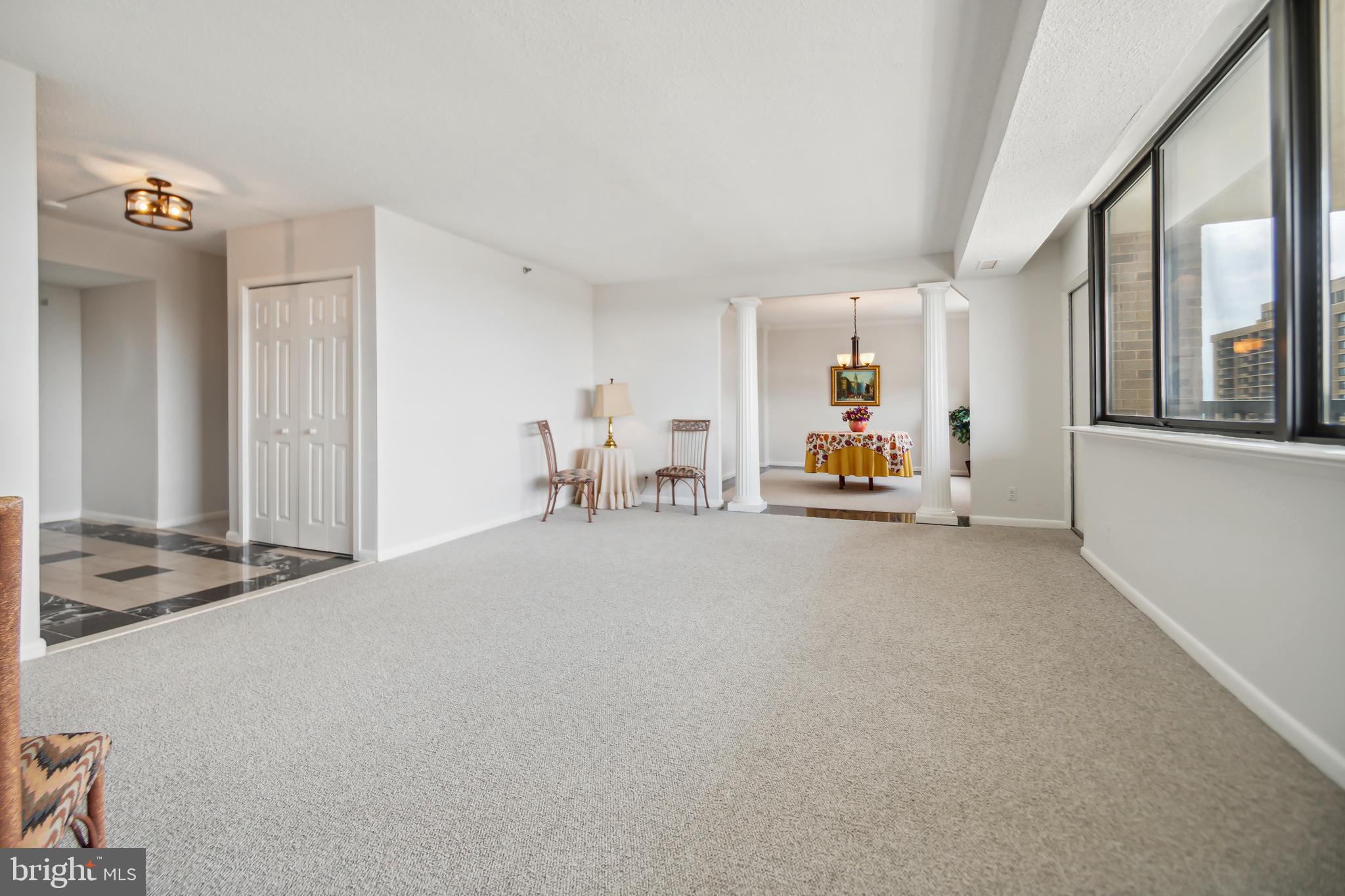 5501 Seminary Road, Unit 805S Falls Church, VA 22041 - Photo 32 of 48 Living Room opens to double balcony.