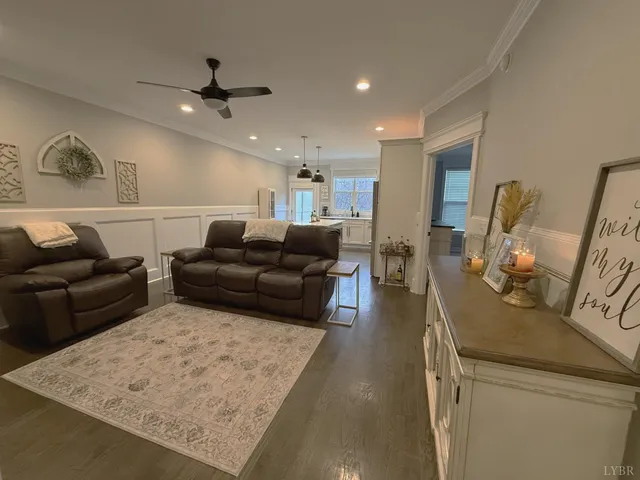 a living room with furniture and a couch