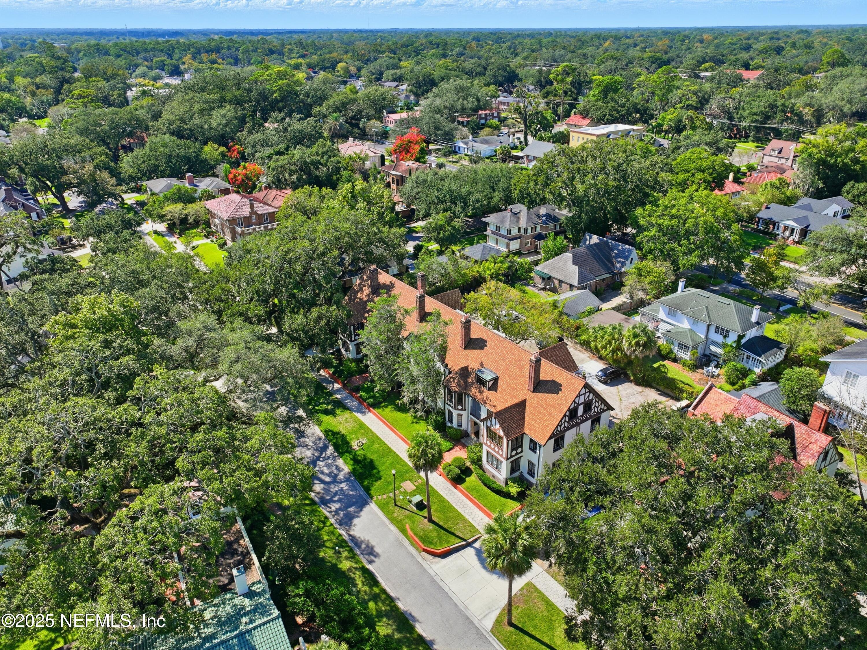 3319 Pine Street, Unit 7 Jacksonville, FL 32205 - Photo 30 of 37 an aerial view of residential houses with outdoor space and trees