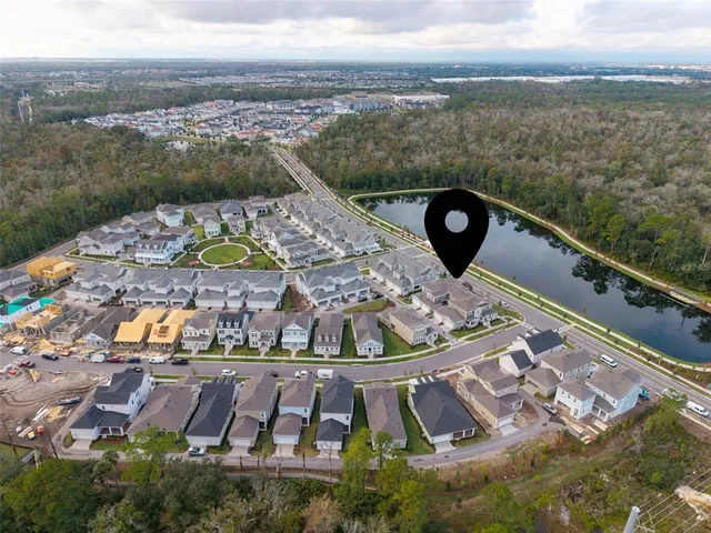 an aerial view of a city