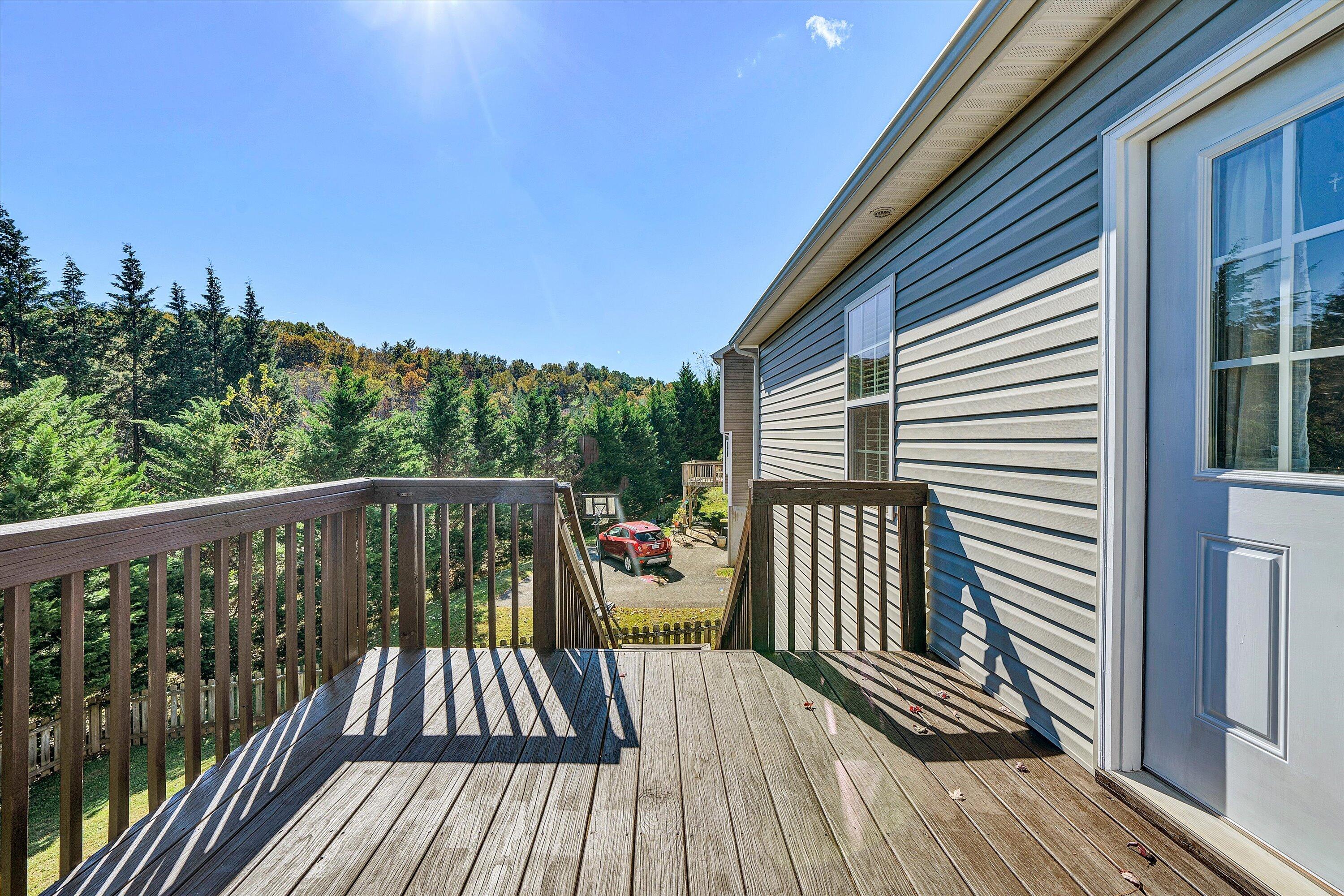 555 Old Fort Road Rocky Mount, VA 24151 - Photo 29 of 35 a view of balcony with wooden floor and fence