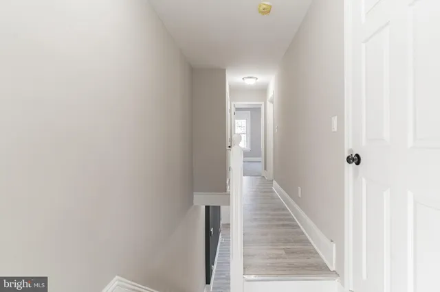 a view of a hallway with the entryway
