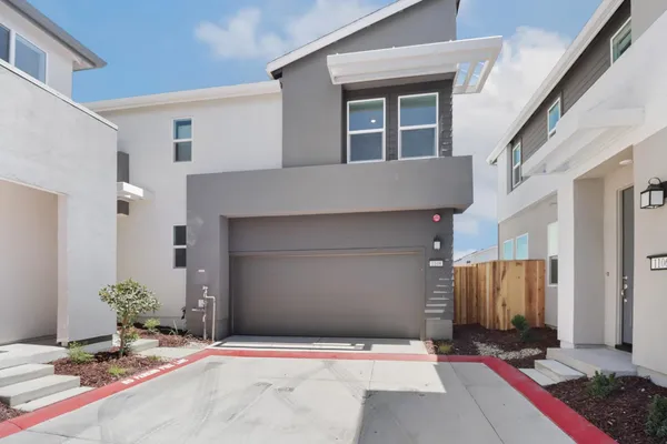 a front view of a house with entryway