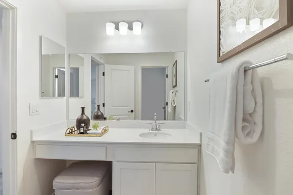 a view of a hallway with closet