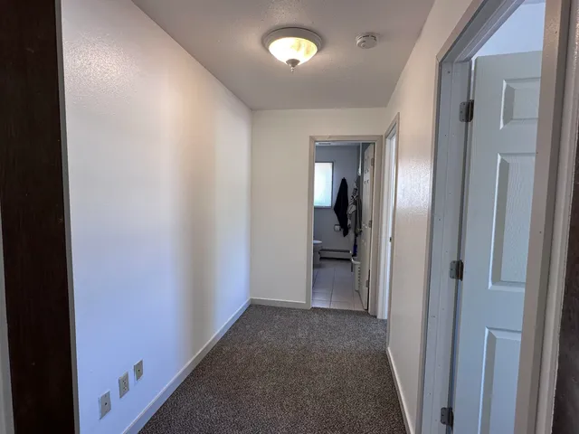 a view of a hallway with a hallway