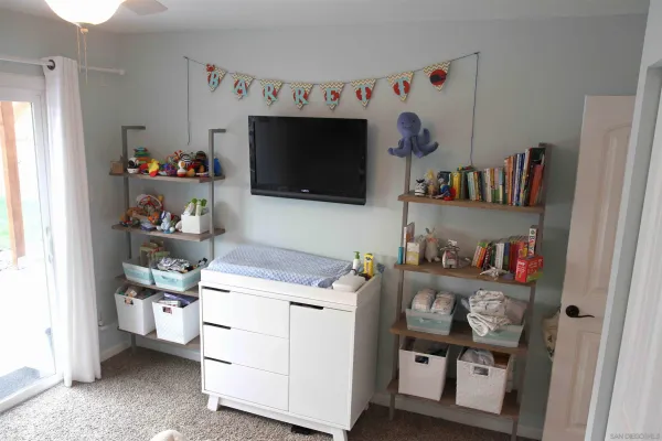 a room with storage and utility