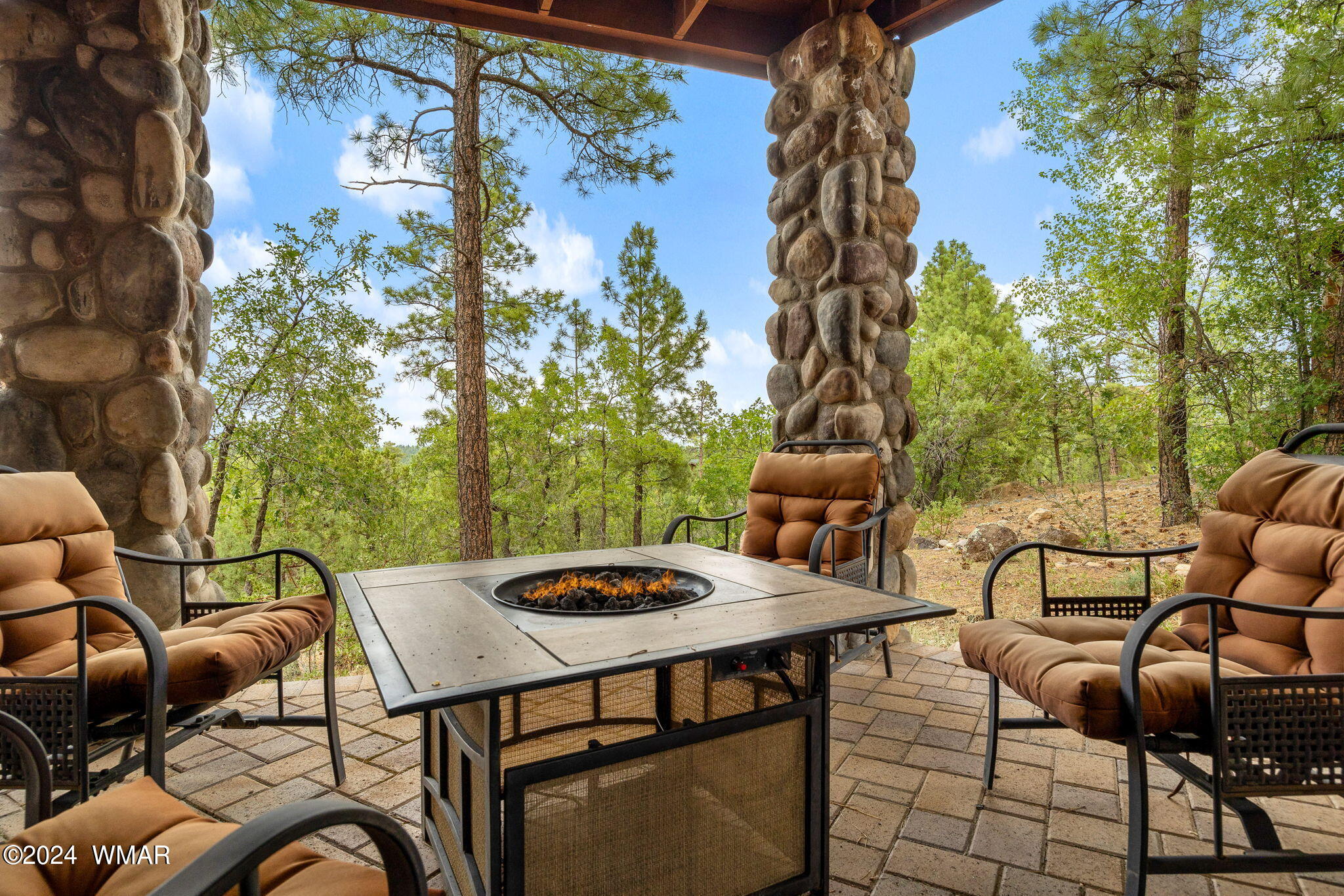 3361 West Falling Leaf Road Show Low, AZ 85901 - Photo 31 of 49 Lower level deck, all furniture and gas fire pit convey