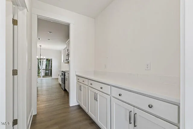 a view of a room with empty racks