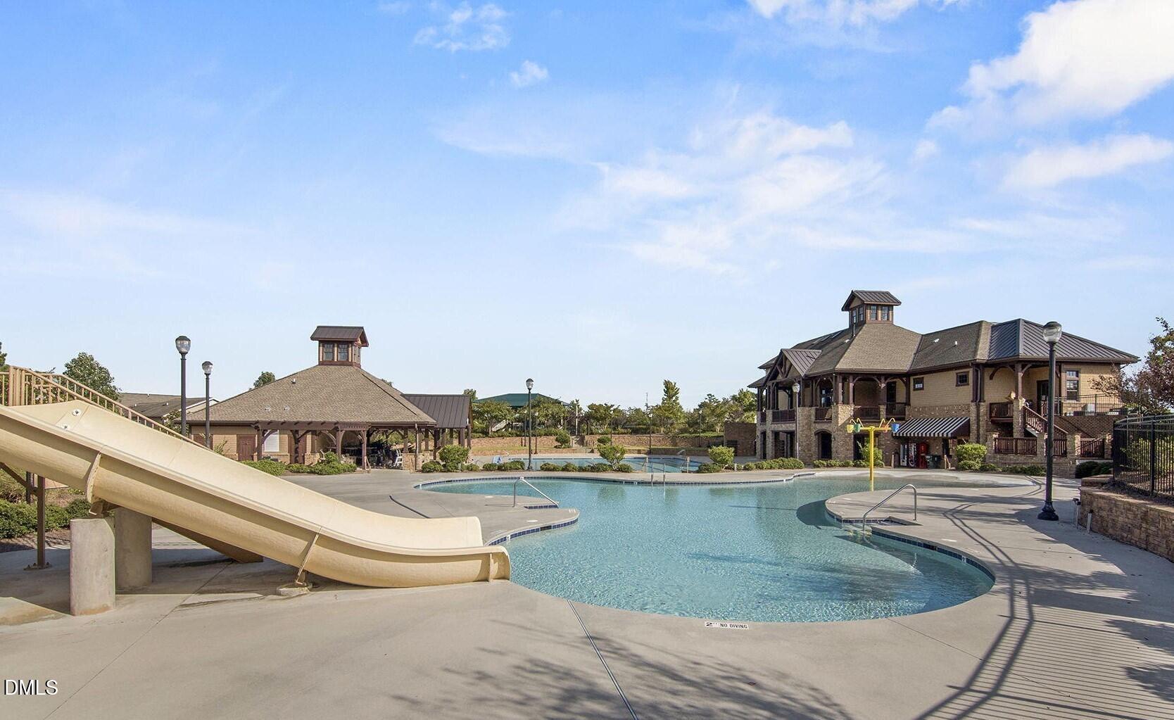 8317 Hollister Hills Drive Raleigh, NC 27616 - Photo 34 of 37 pool with slide