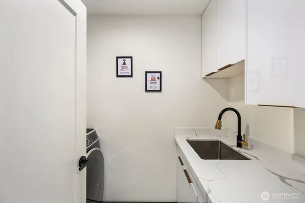 a close view of a sink and tap