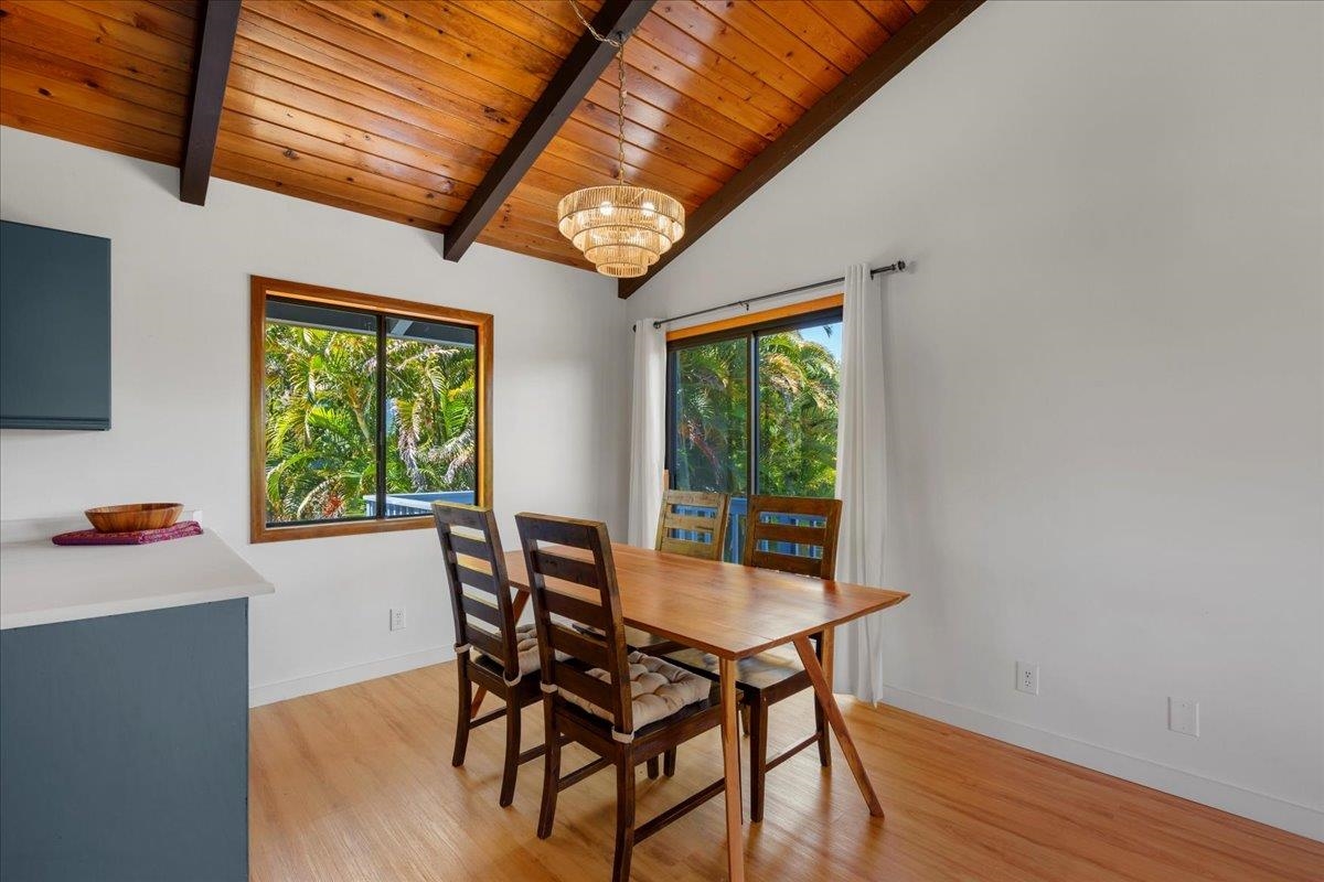 2130 Kauhikoa Road, Unit A Haiku, HI 96708 - Photo 10 of 43 a dining room with furniture and window
