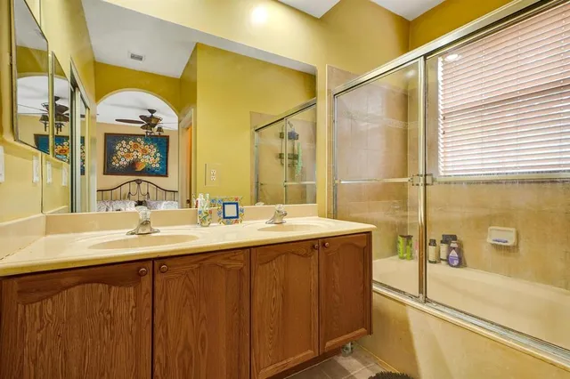 a view of hallway with windows