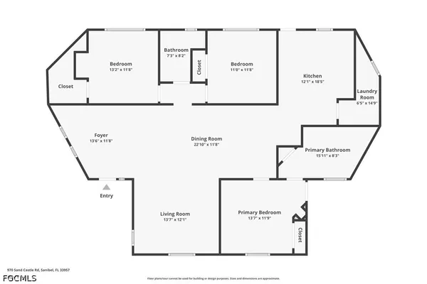 $869,000 | 970 Sand Castle Road, Sanibel, FL 33957