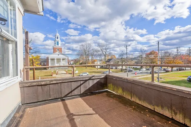 a view of a city from a balcony
