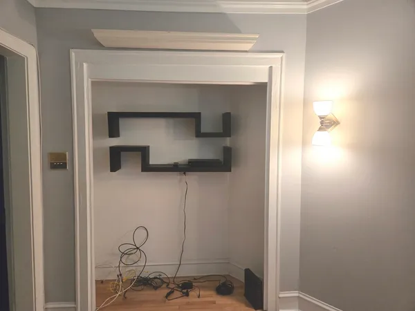 a bathroom with a sink and mirror