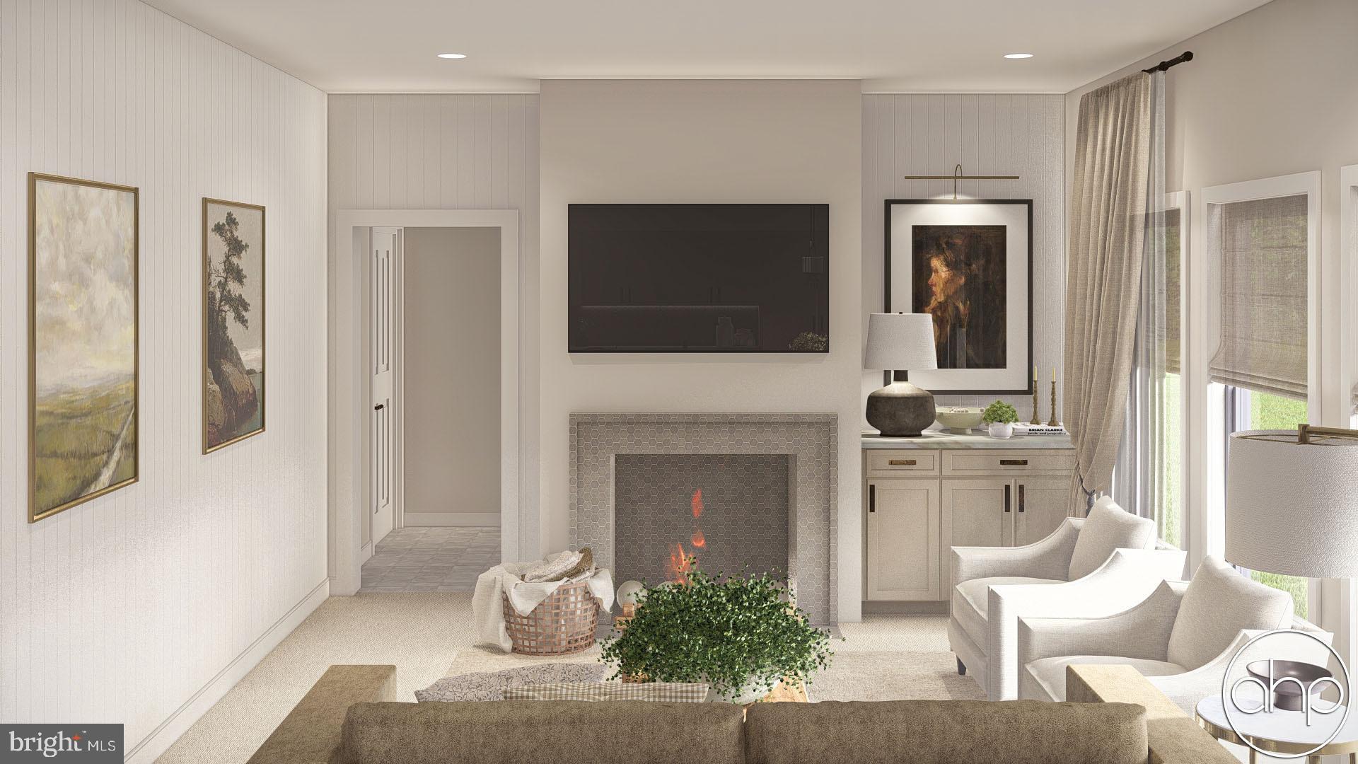 6430 Franconia Road Springfield, VA 22150 - Photo 7 of 14 a living room with furniture a fireplace and a flat screen tv