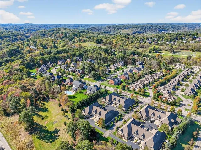 an aerial view of a city