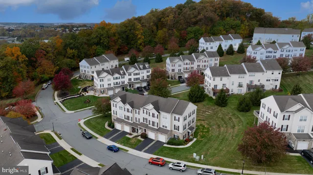 an aerial view of multiple house