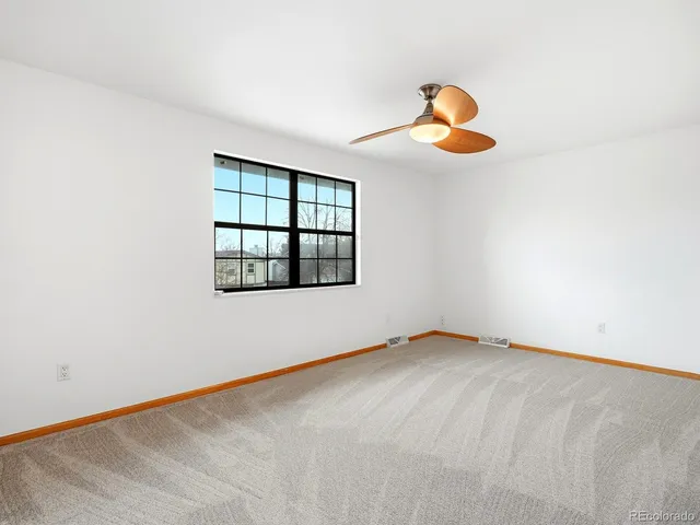 an empty room with a window