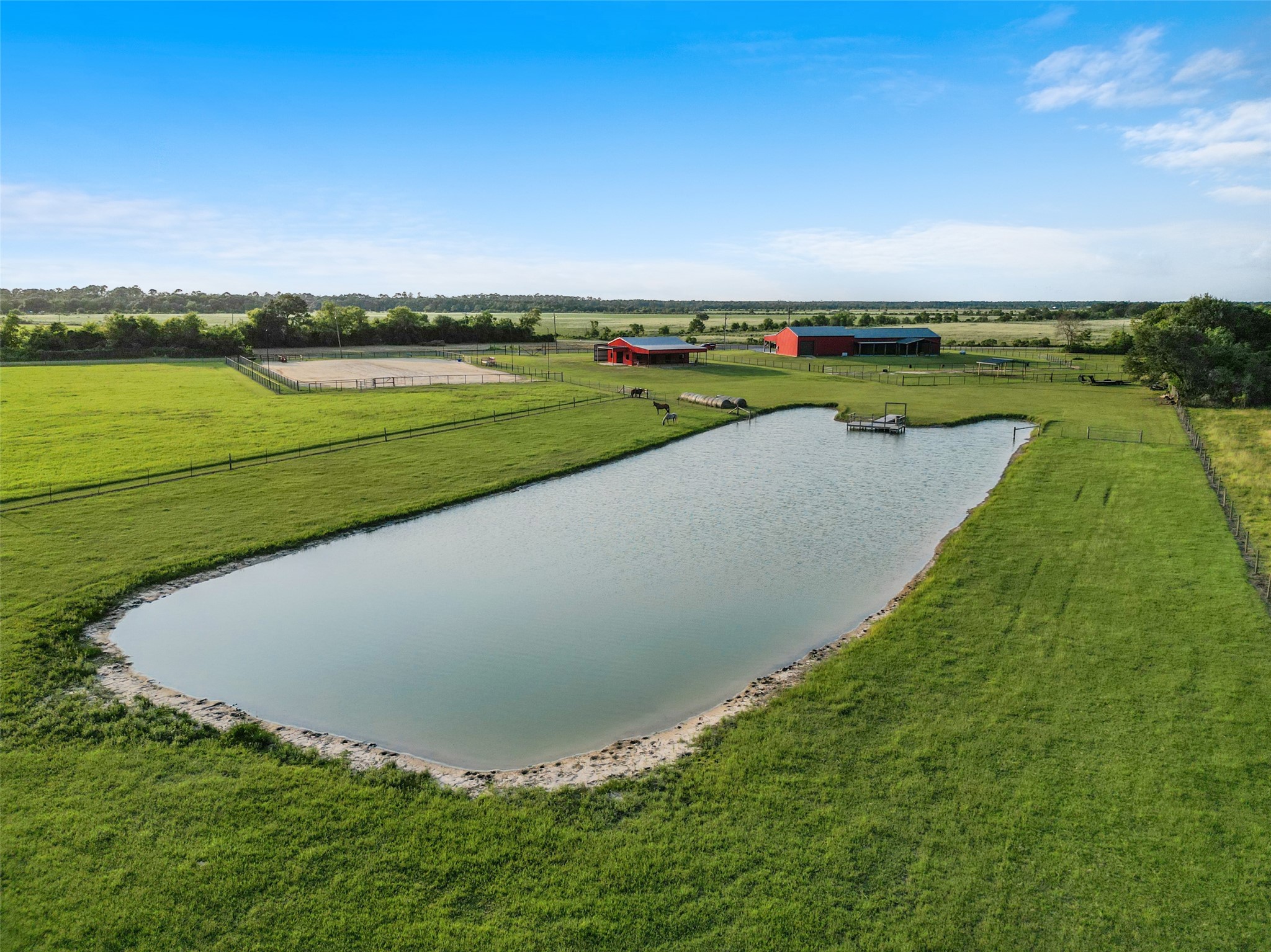 1402 Eagle Ferry Road Anahuac, TX 77514 - Photo 47 of 48 a view of a lake with a big yard