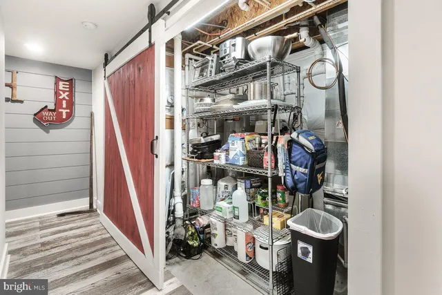 a view of storage and utility room