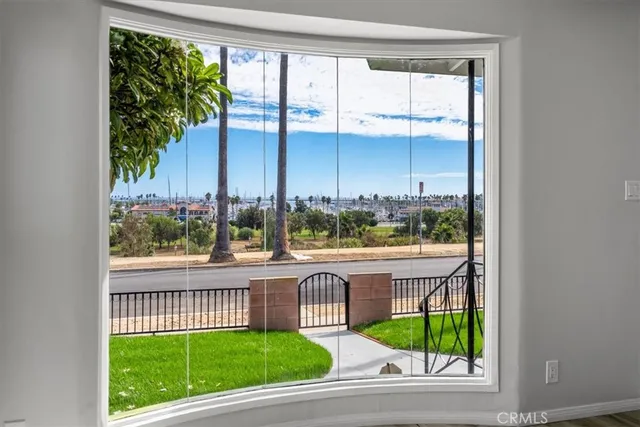 a view of a garden from a window