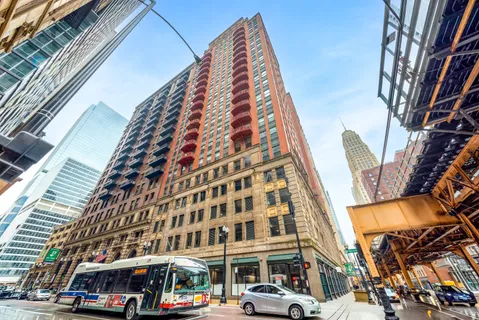 a view of a tall building