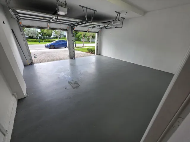 a view of a garage