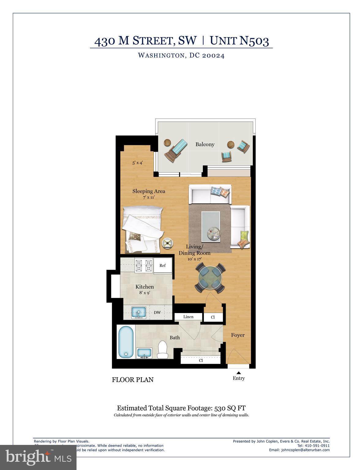 430 M Street Southwest, Unit N503 Washington, DC 20024 - Photo 20 of 20 Floor Plan