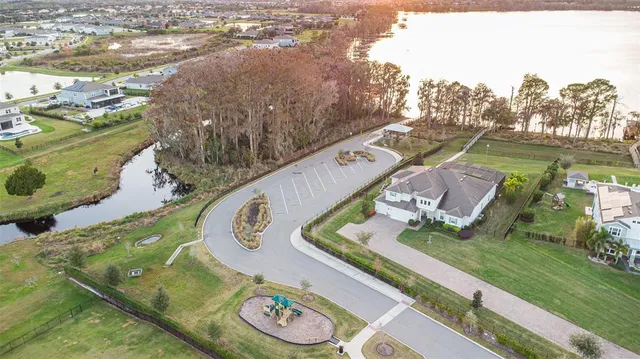 a view of a street with a building in the background