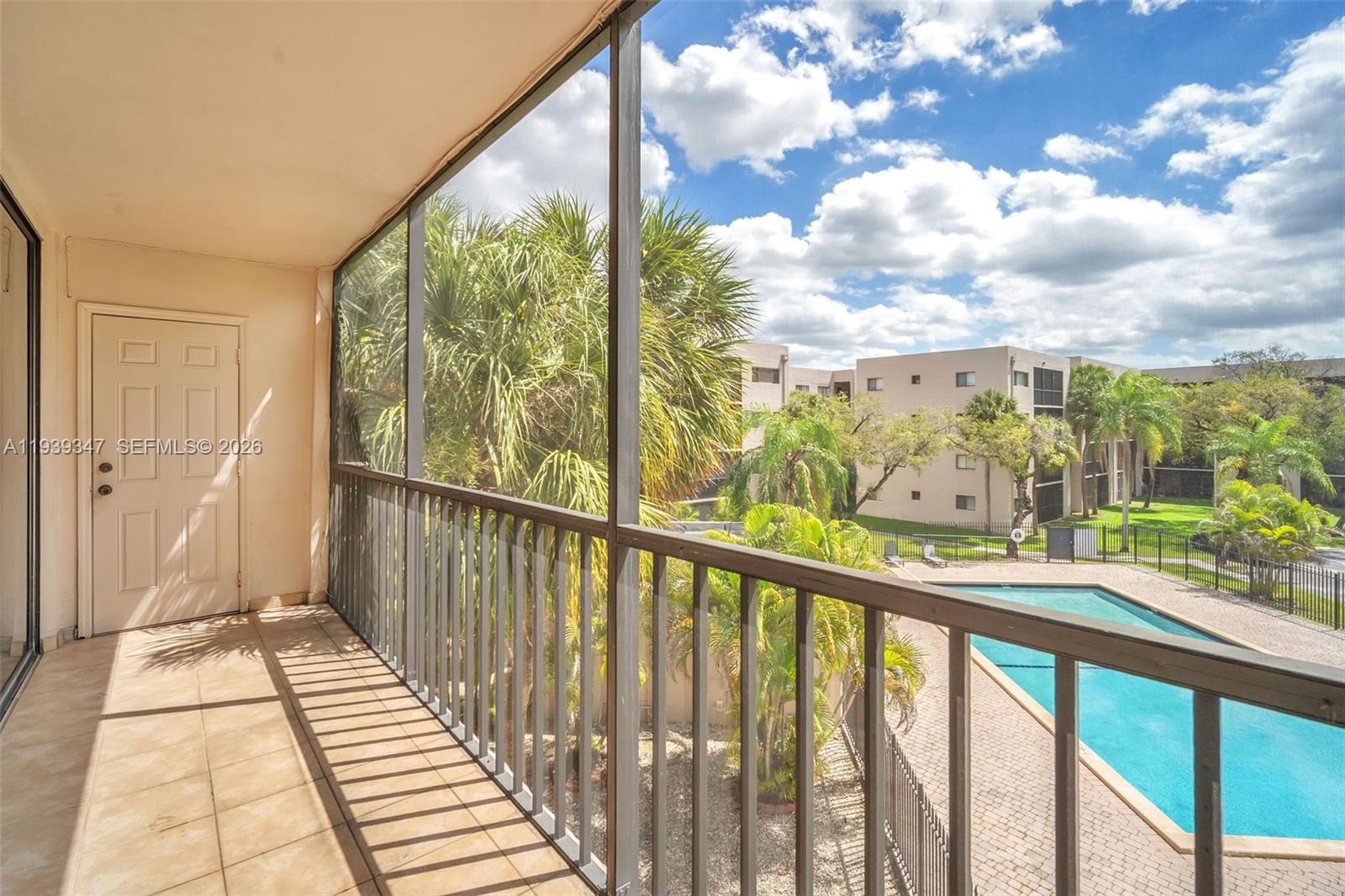 a view of a city from a balcony