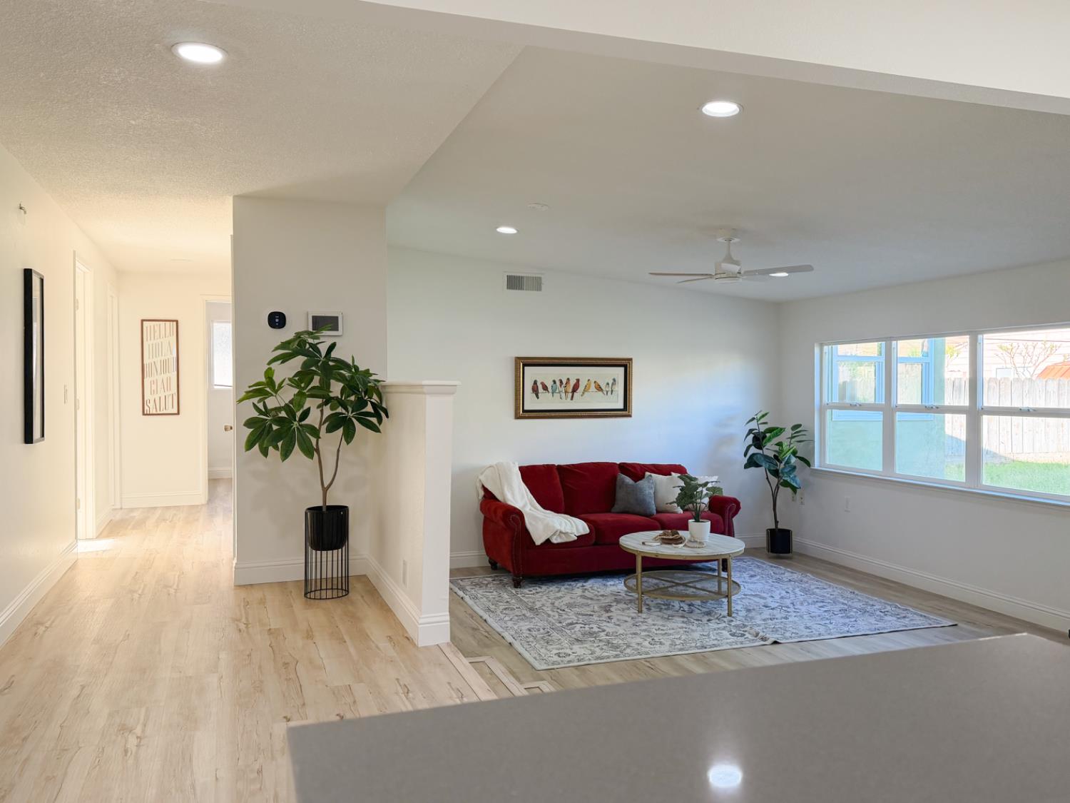 878 Carol Avenue Merced, CA 95341 - Photo 9 of 41 a living room with furniture and a potted plant