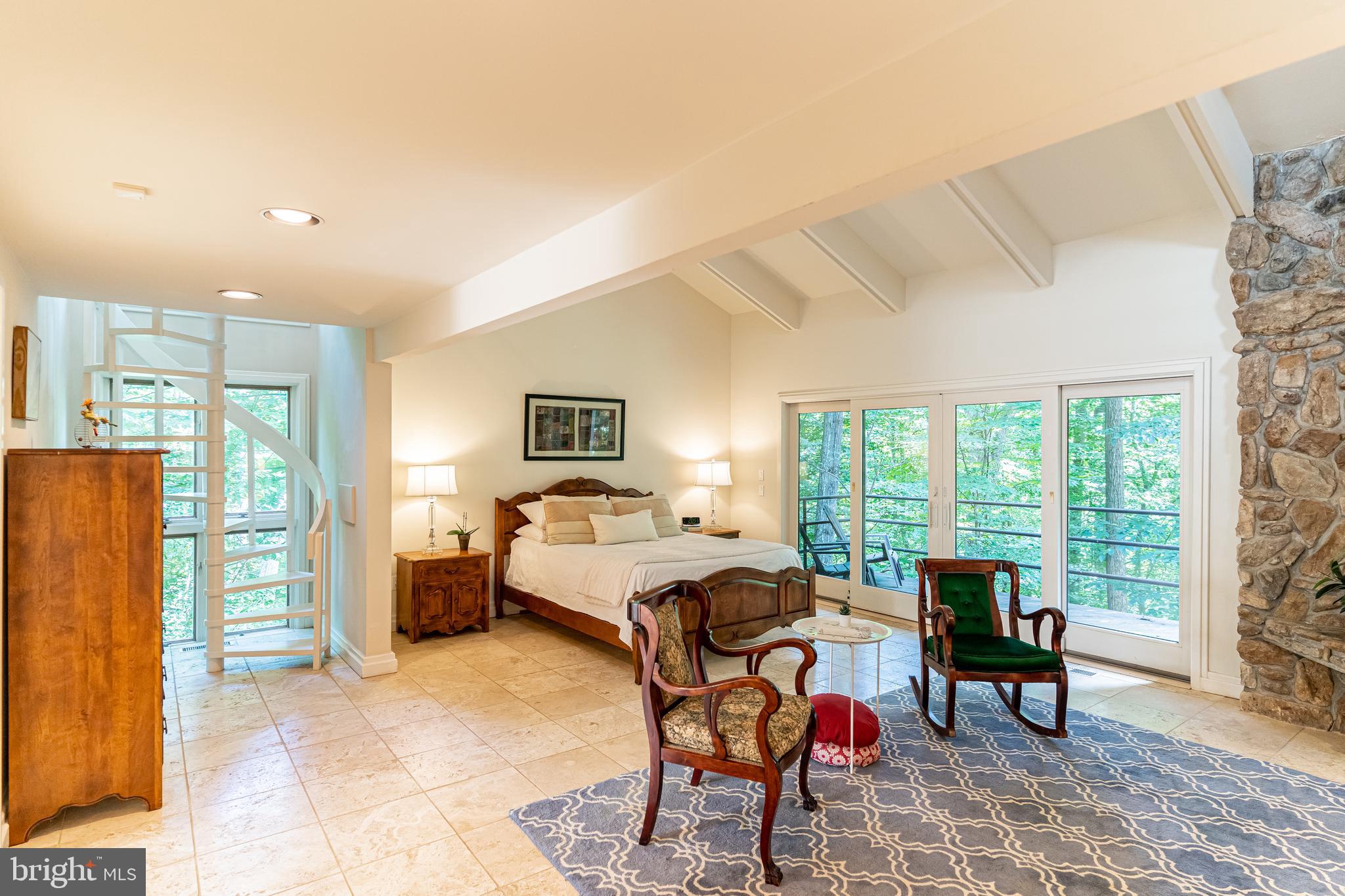 11615 Springridge Road Potomac, MD 20854 - Photo 14 of 38 Owner's Suite w/Stone Fireplace & Private Balcony