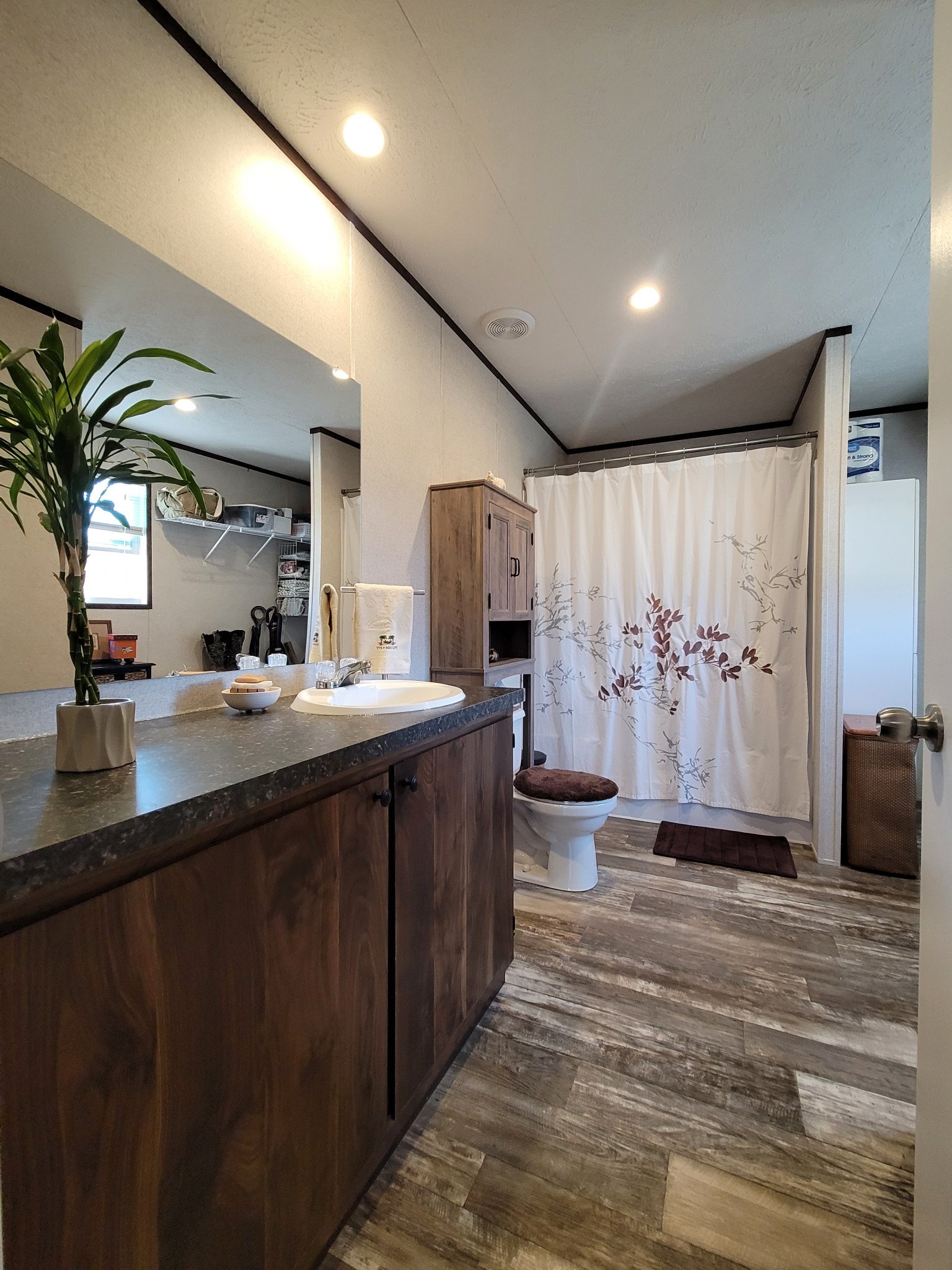 590 Jump Off Mountain Road Sewanee, TN 37375 - Photo 16 of 22 a bathroom with a double vanity sink and a mirror