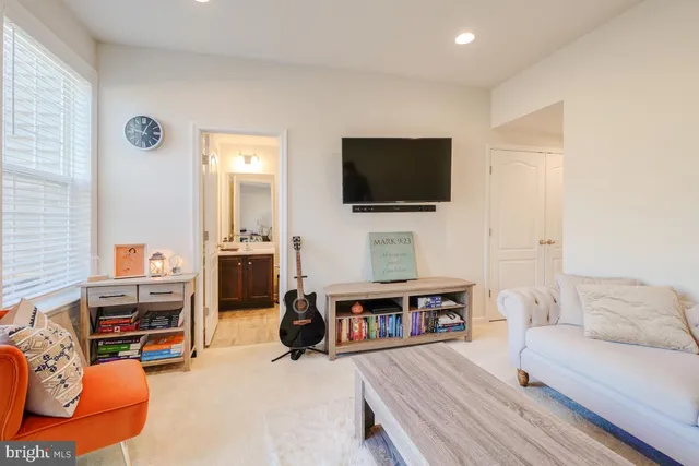 a living room with furniture and a couch