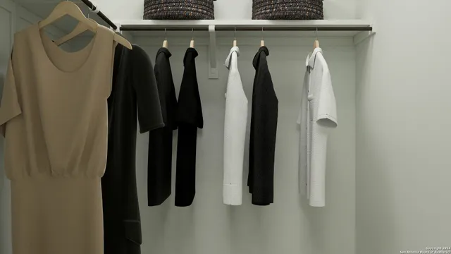 a close view of walk in closet