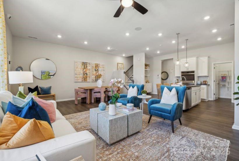 8664 Miles Gap Road Indian Land, SC 29707 - Photo 10 of 29 a living room with furniture and kitchen view