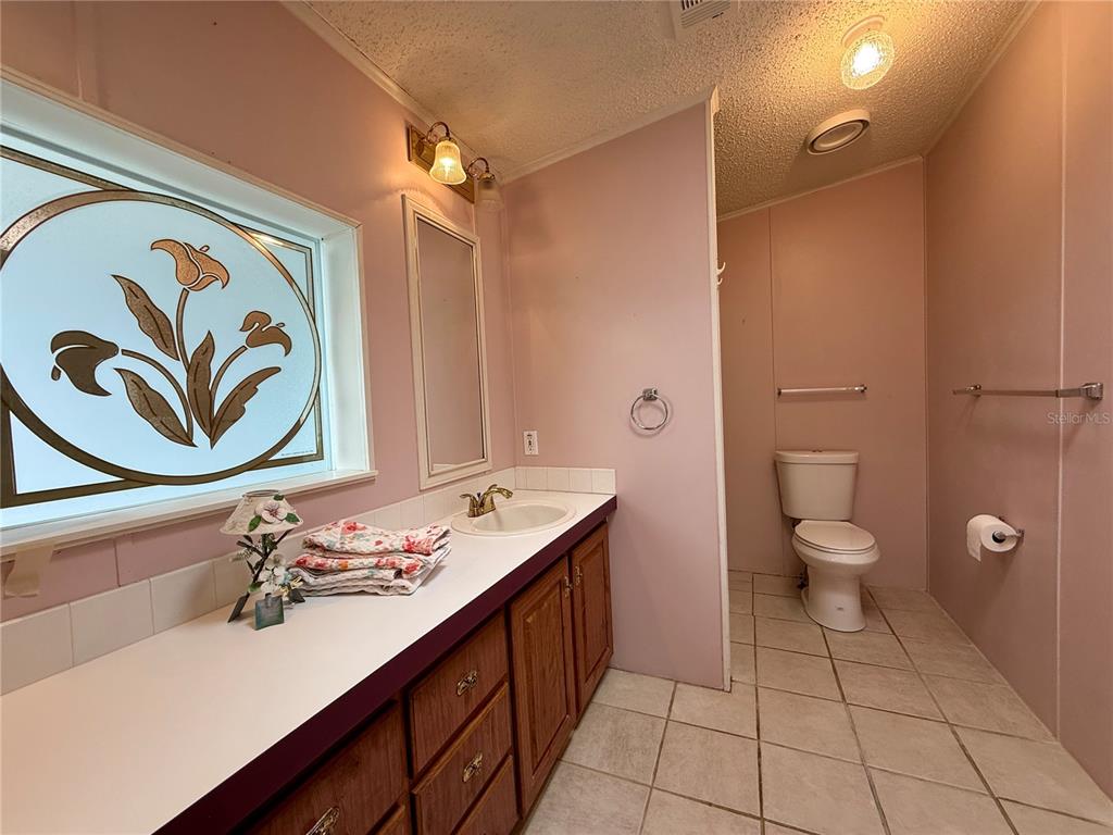 222 North St George Circle Apollo Beach, FL 33572 - Photo 13 of 33 a bathroom with a toilet sink and mirror