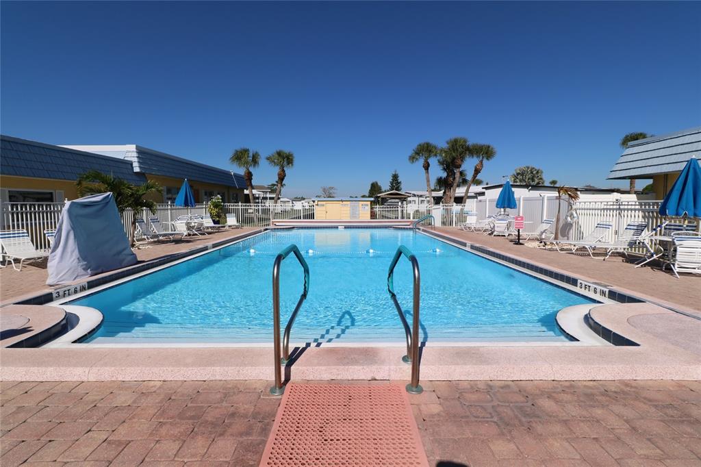 222 North St George Circle Apollo Beach, FL 33572 - Photo 30 of 33 a swimming pool with outdoor seating and yard